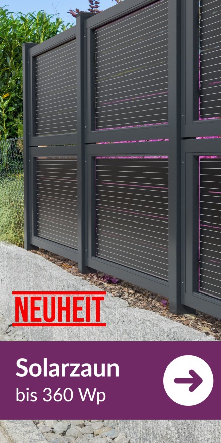 Sichtschutzzaun Kunststoff - Solarzaun