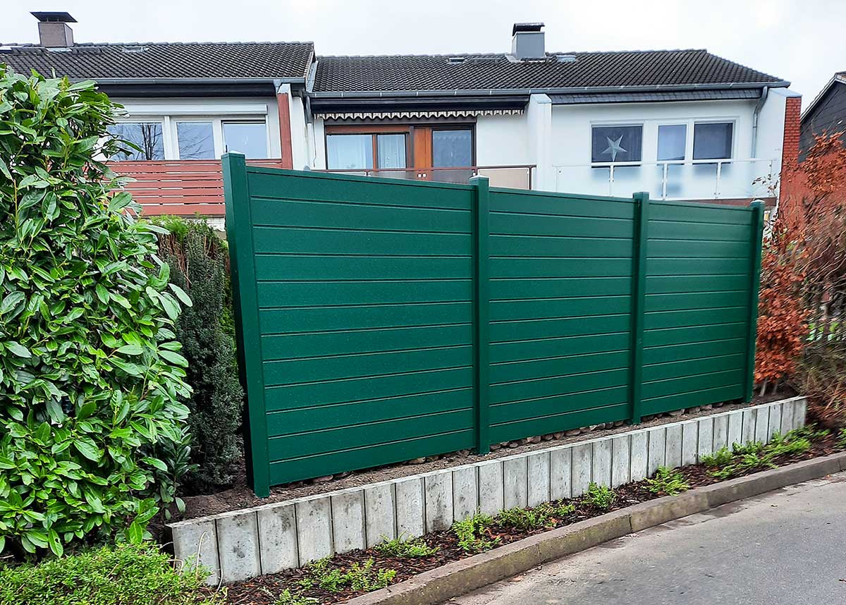 Mülltonnenverkleidung Sichtschutz Mülltonnenplatz Grün PVC Kunststoff