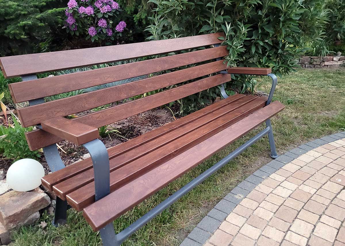 Banklatten für Gartenbank in Holzoptik aus Kunststoff in Braun