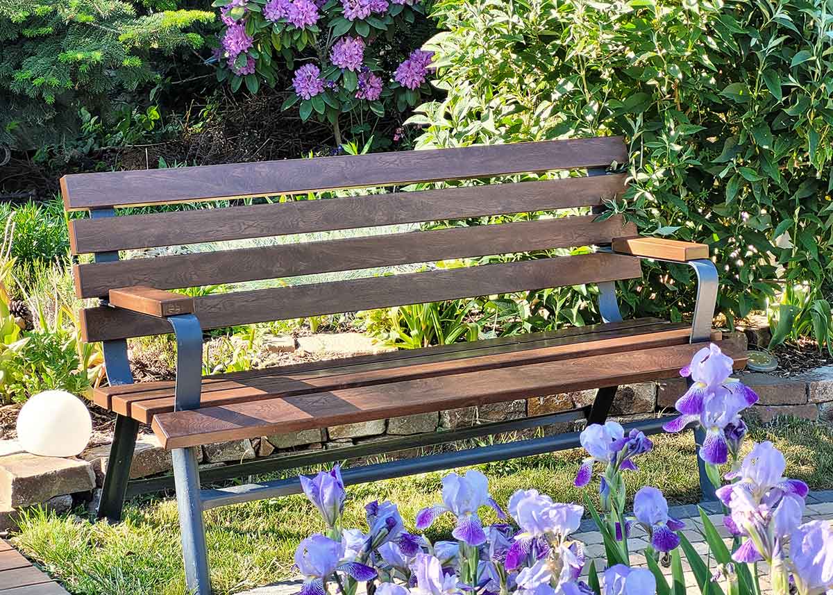 Banklatten für Sitzbank im Garten in Holzoptik aus Kunststoff in Braun