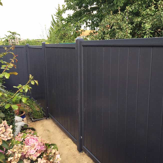 SICHTAFLEX GERADE - stabile Sichtschutzwand im eleganten Anthrazit Sichtschutzzaun aus Kunststoff PVC in Anthrazit für den Garten