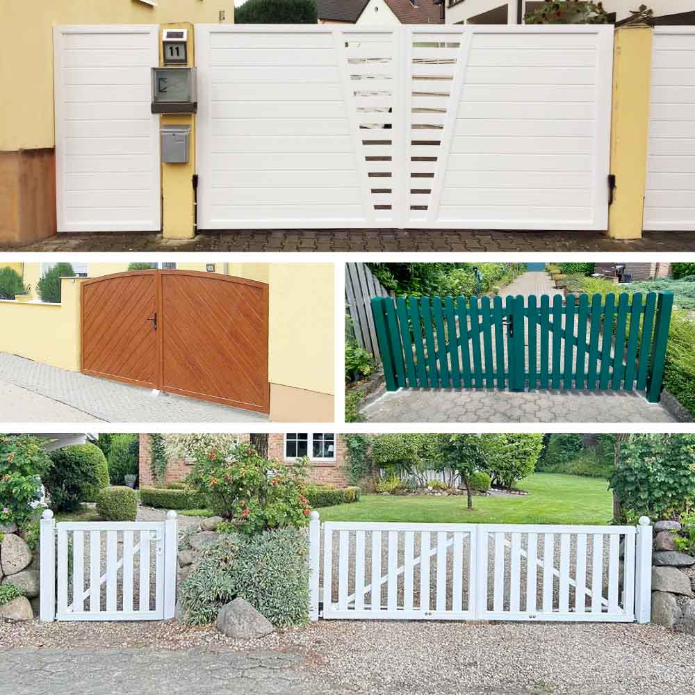 WPC Gartenzaun Vorgarten Weiß Rahmenzaun