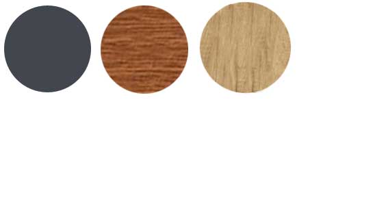 Kunststoff in vielen Farben und Holzdtöne