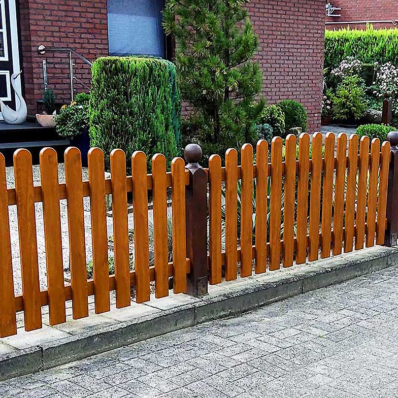 Lattenzaun OBERBOGEN in Golden Oak