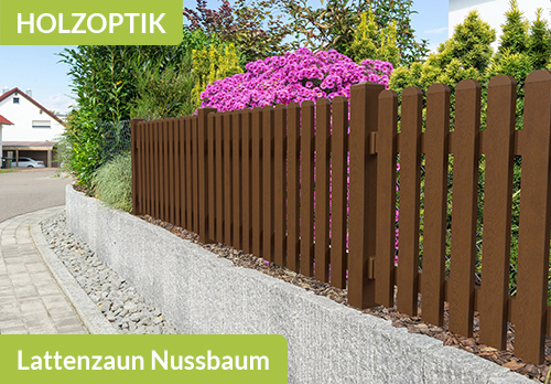 Sichtschutzzaun der Baureihe Ecoline mit Spaltsichtschutz in Moosgrün aus Kunststoff