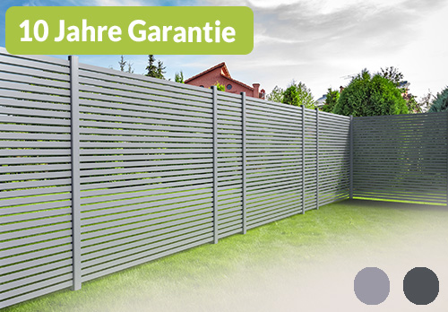 Basicline Rhombus-Sichtschutz aus Aluminium in Grau