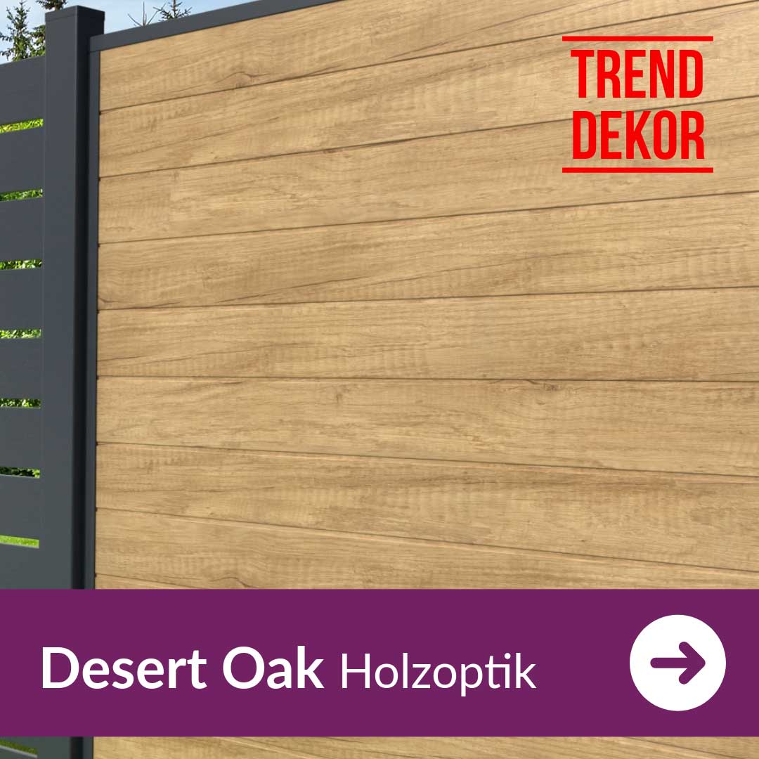 Sichtschutzzaun Kunststoff - Desert Oak