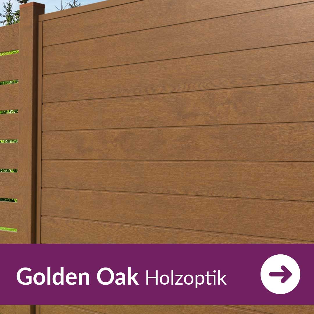 Sichtschutzzaun Kunststoff - Golden Oak