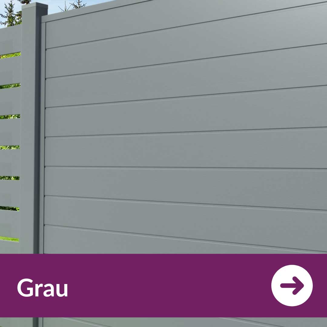 Sichtschutzzaun Kunststoff - Grau
