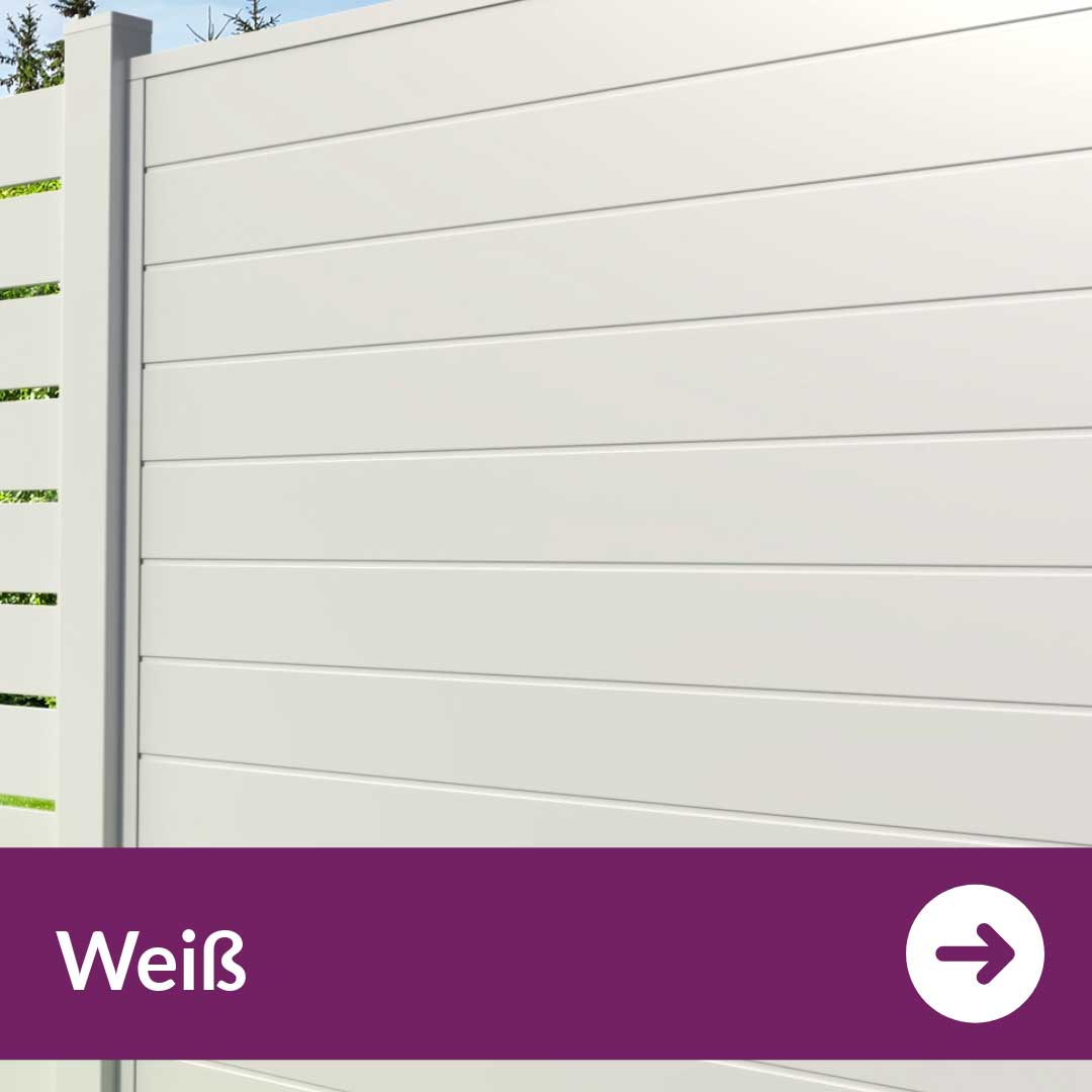 Sichtschutzzaun Kunststoff - Weiß