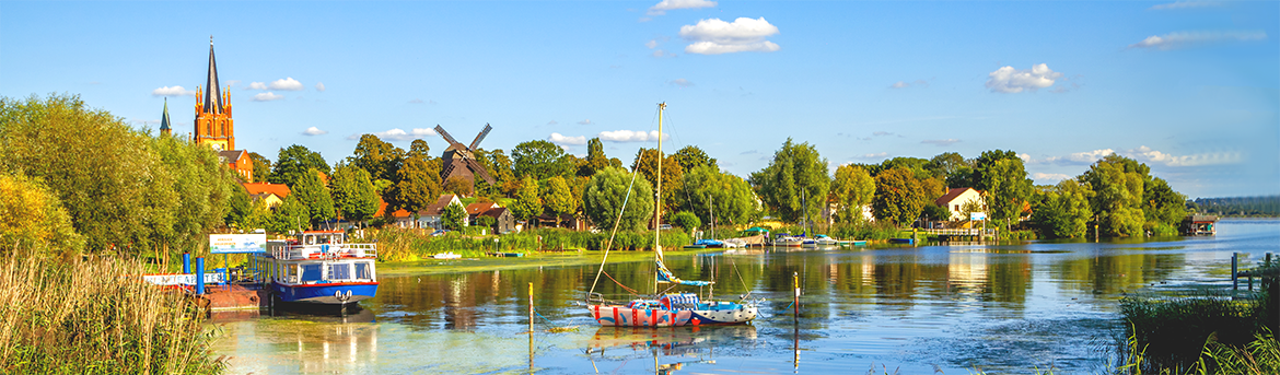 Werder an der Havel Panorama der Stadt und See