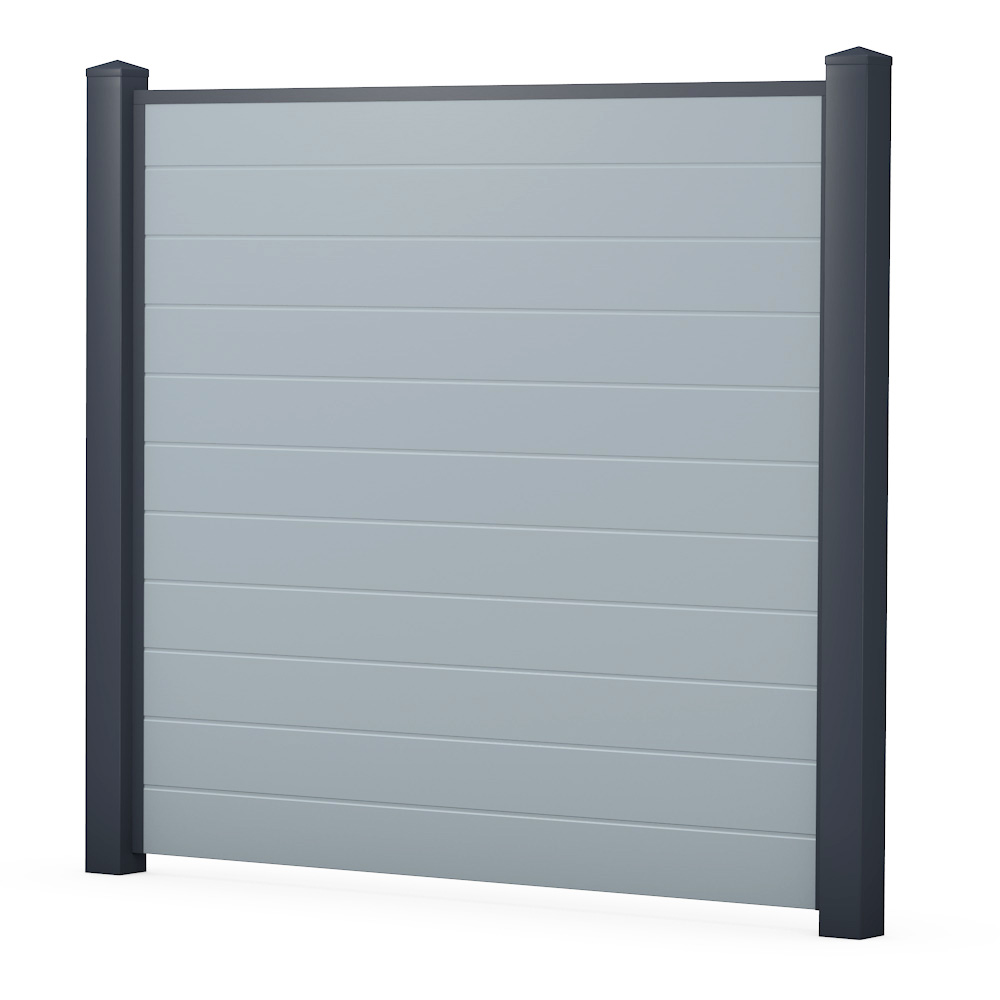 ECOline Sichtschutzelement dicht in Grau und Anthrazit