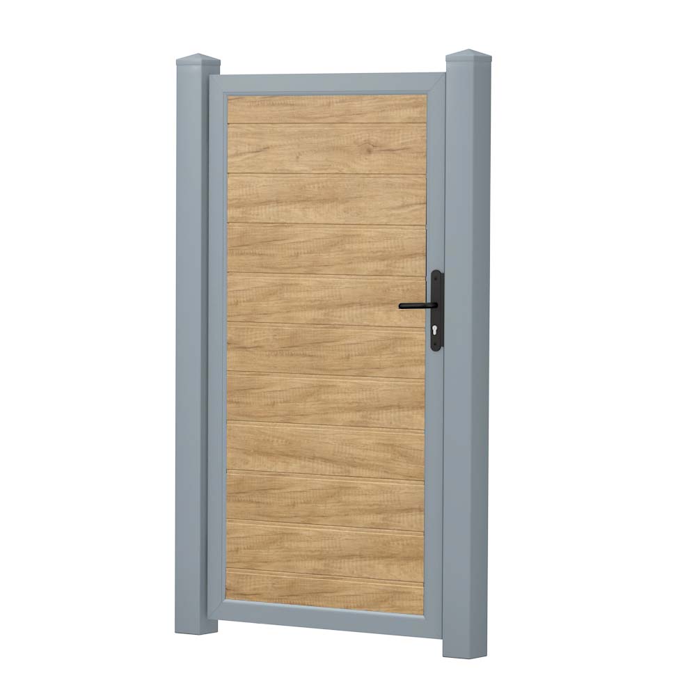 Sichtschutztür aus Kunststoff Desert Oak Silbergrau