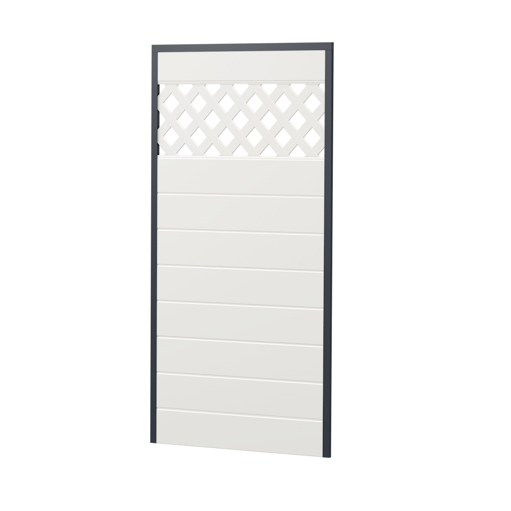Sichtschutz Ecoline Kunststoff 90cm Rankgitter anthrazit-Weiß
