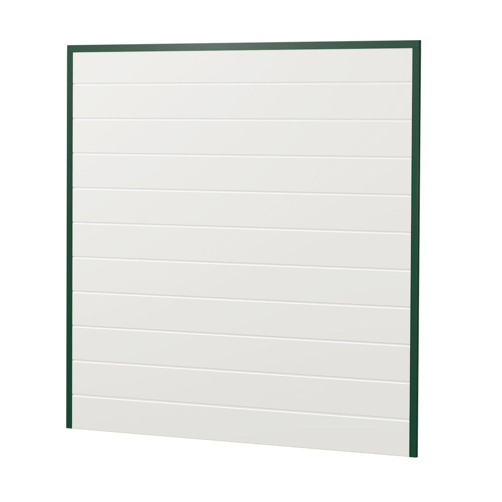 Sichtschutz Ecoline Kunststoff 180cm dicht Moosgrün-Weiß