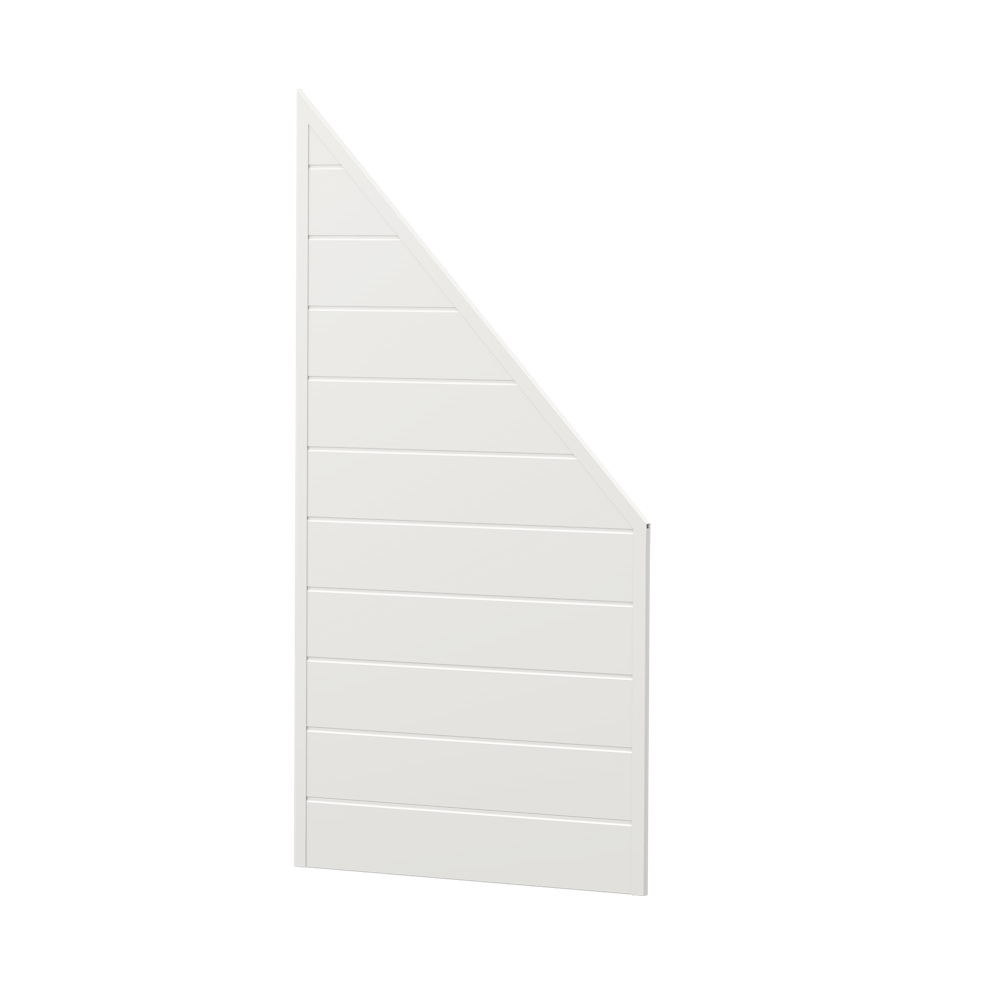 Sichtschutz Aluminium 90 cm schräg dicht Weiß Grau