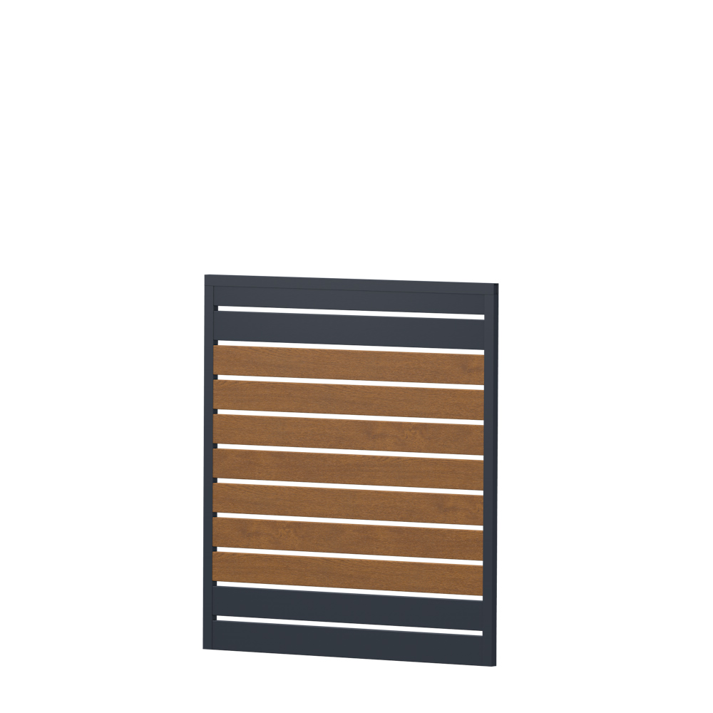 Querlattenzaun Typ 8M Kunststoff 100cm Anthrazit Golden Oak