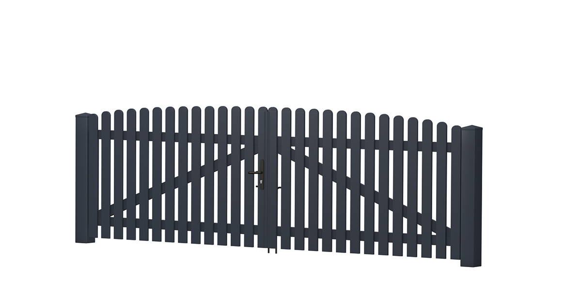 Gartentor_Oberbogen_PVC-Kunststoff_Weiß