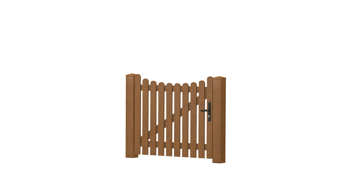 Gartenpforte_Unterbogen_PVC-Kunststoff_Golden Oak