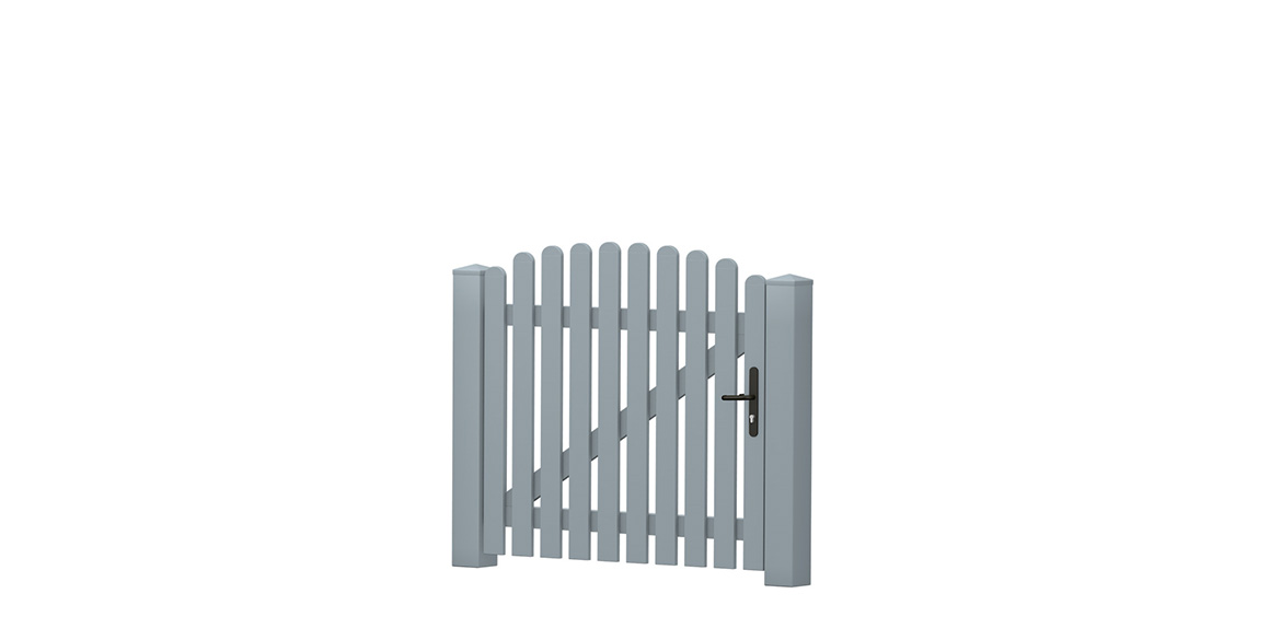 Gartenpforte_Oberbogen_PVC-Kunststoff_Silbergrau