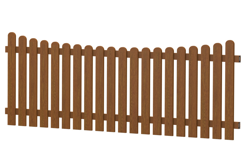 Lattenzaun Unterbogen PVC-Kunststoff Golden Oak