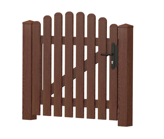 Gartenpforte Oberbogen PVC-Kunststoff Nussbaum