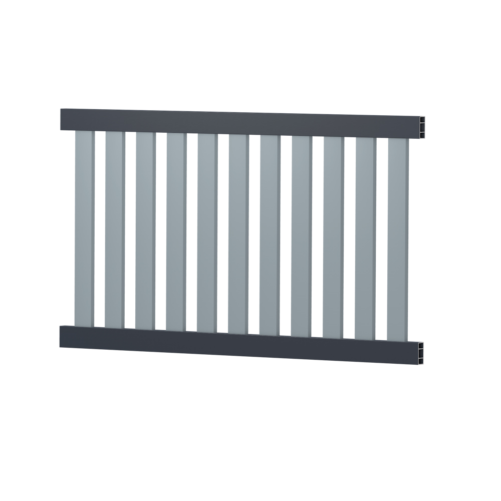 Gartenzaun PVC-Kunststoff Zaunelement gerade 180x85cm