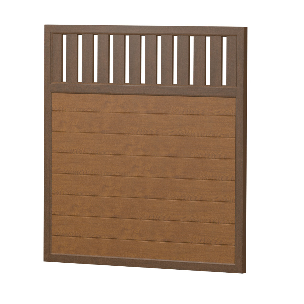 Sichtschutz Element Kunststoff Lamellengitter Typ1 180cm Golden Oak Nussbaum