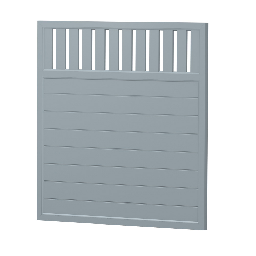 Sichtschutz Element Kunststoff Lamellengitter Typ1 180cm Grau