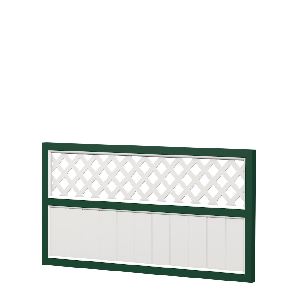 Sichtschutz Element Gerade Kunststoff Rankgitter 90cm Weiß Grün