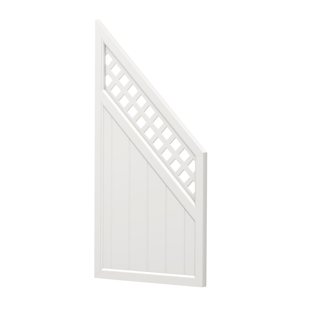 Sichtschutz_Element_Kunststoff_Gerade_Rankgitter_Ecke_90cm_Weiß