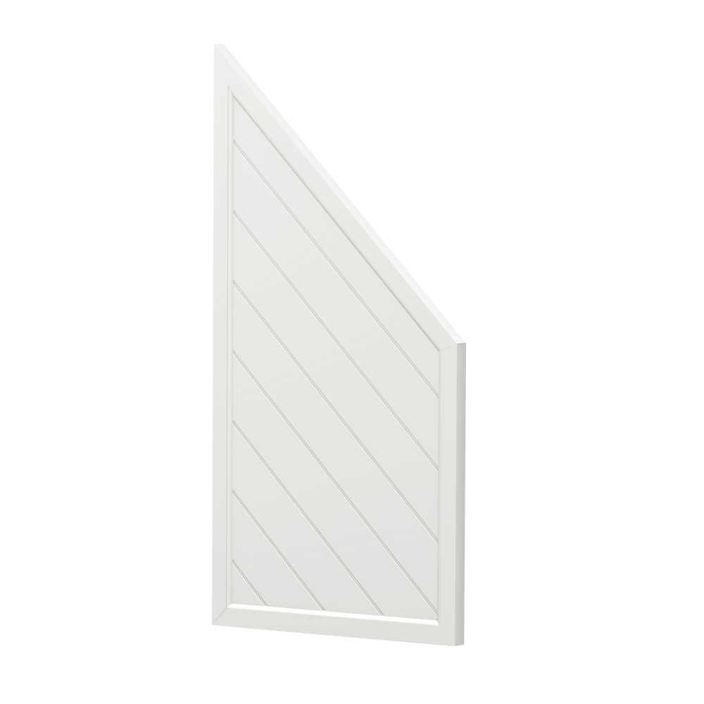 Sichtschutz Element Kunststoff Rankgitter Ecke 90cm Weiß
