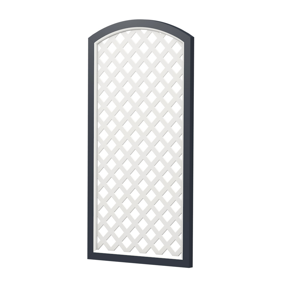 Sichtschutz Element Oberbogen Rankgitter 90cm Weiß Anthrazit