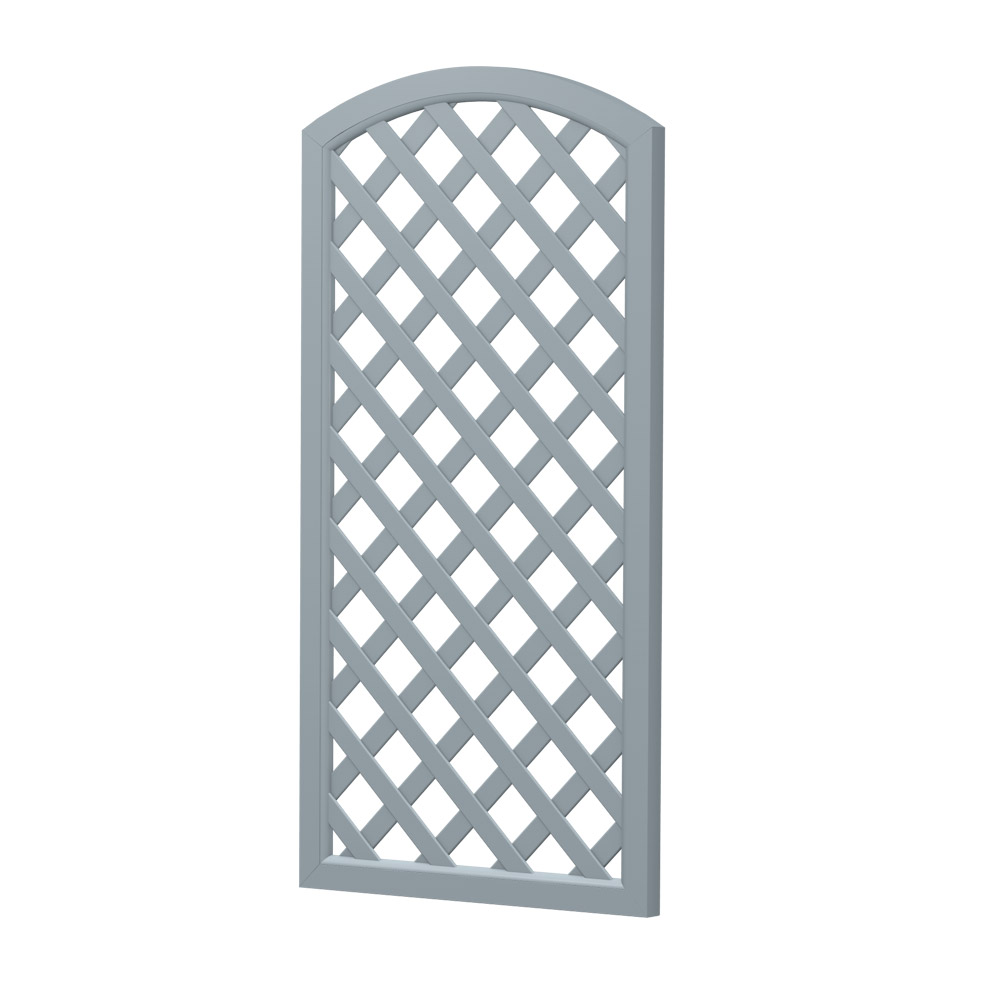 Sichtschutz Element Oberbogen Rankgitter 90cm Grau