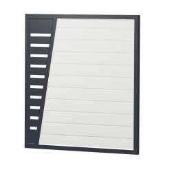 Sichtschutz Element Kunststoff Gerade Designgitter TYP 3 180cm Weiß Anthrazit
