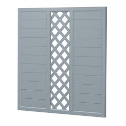 Sichtschutz Element Kunststoff Rankgitter Senkrecht 180cm Grau