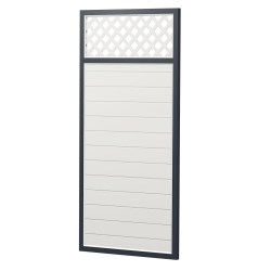Sichtschutz Element Kunststoff Gerade Rankgitter 120cm Weiß Anthrazit